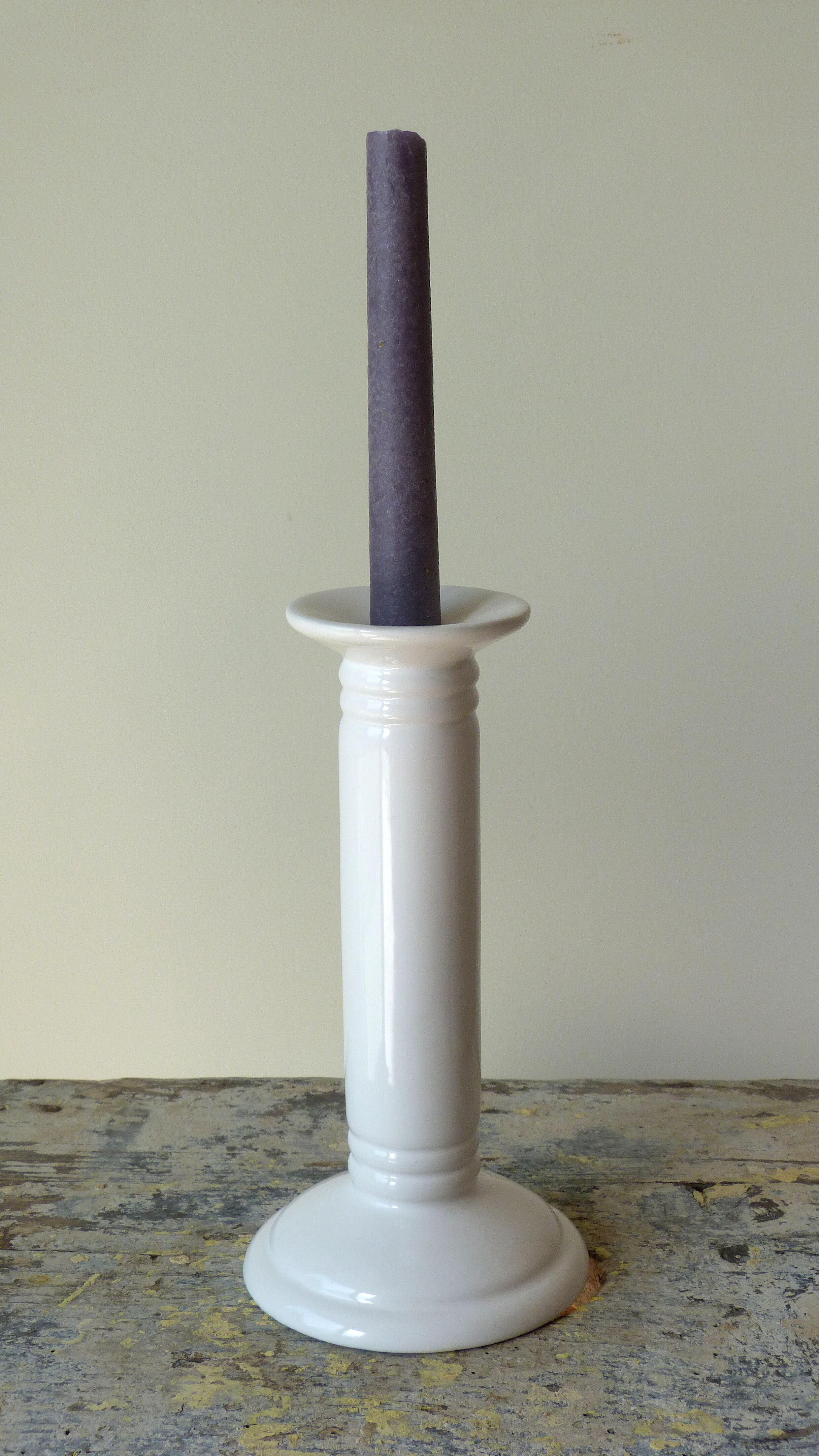 White porcelain candlestick