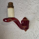 Pair of porcelain sconces 50s reds