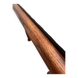 Vintage Oak Coffee Table with Dark Slate Top — Warm Oak Frame and Charcoal Slate Surface