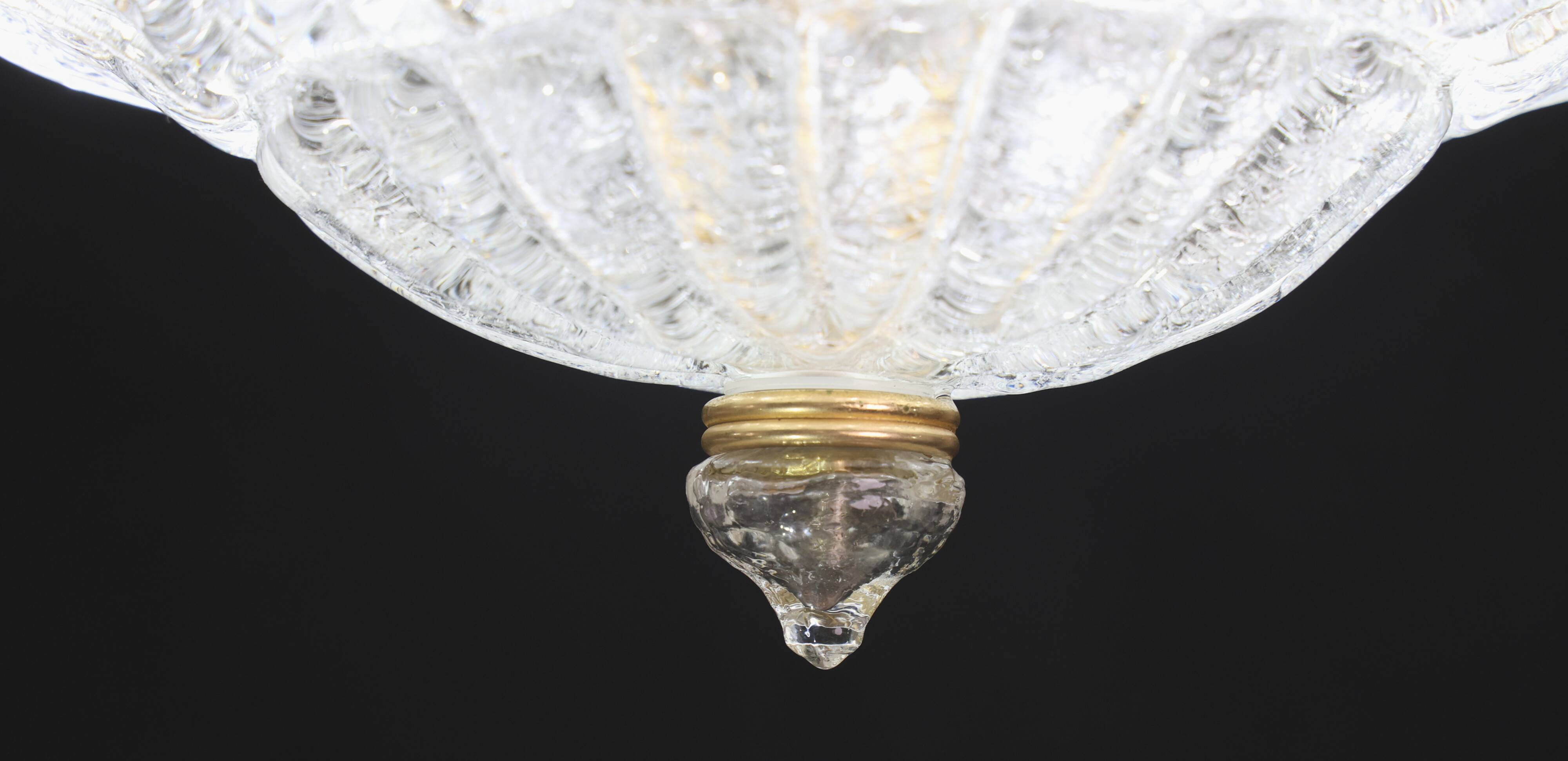 Amsterdam Palmetta, Italian Murano Glass Ceiling Light or Flush Mount, 1970