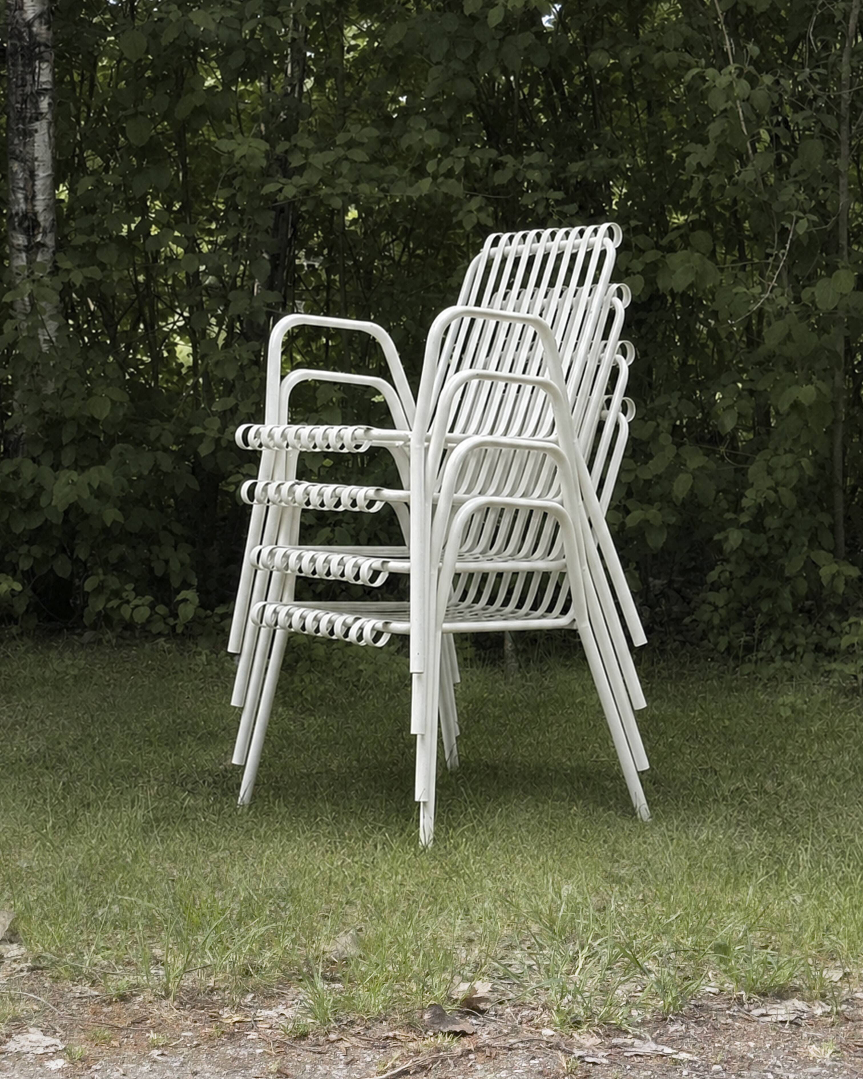 Chaises de jardin en métal vintage italiennes des années 1950 - ensemble de 4