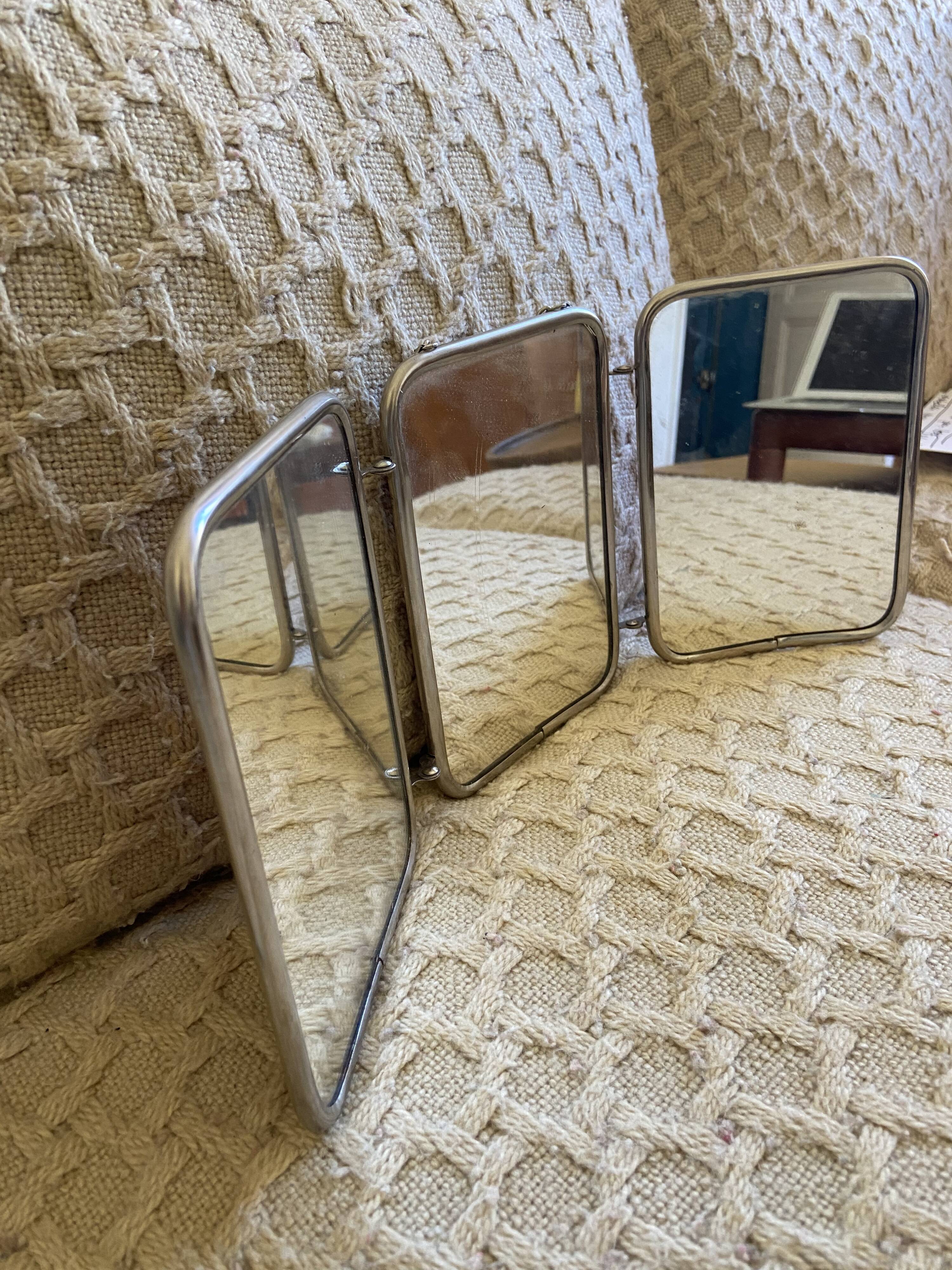 Mirror Barber vintage triptych 1960