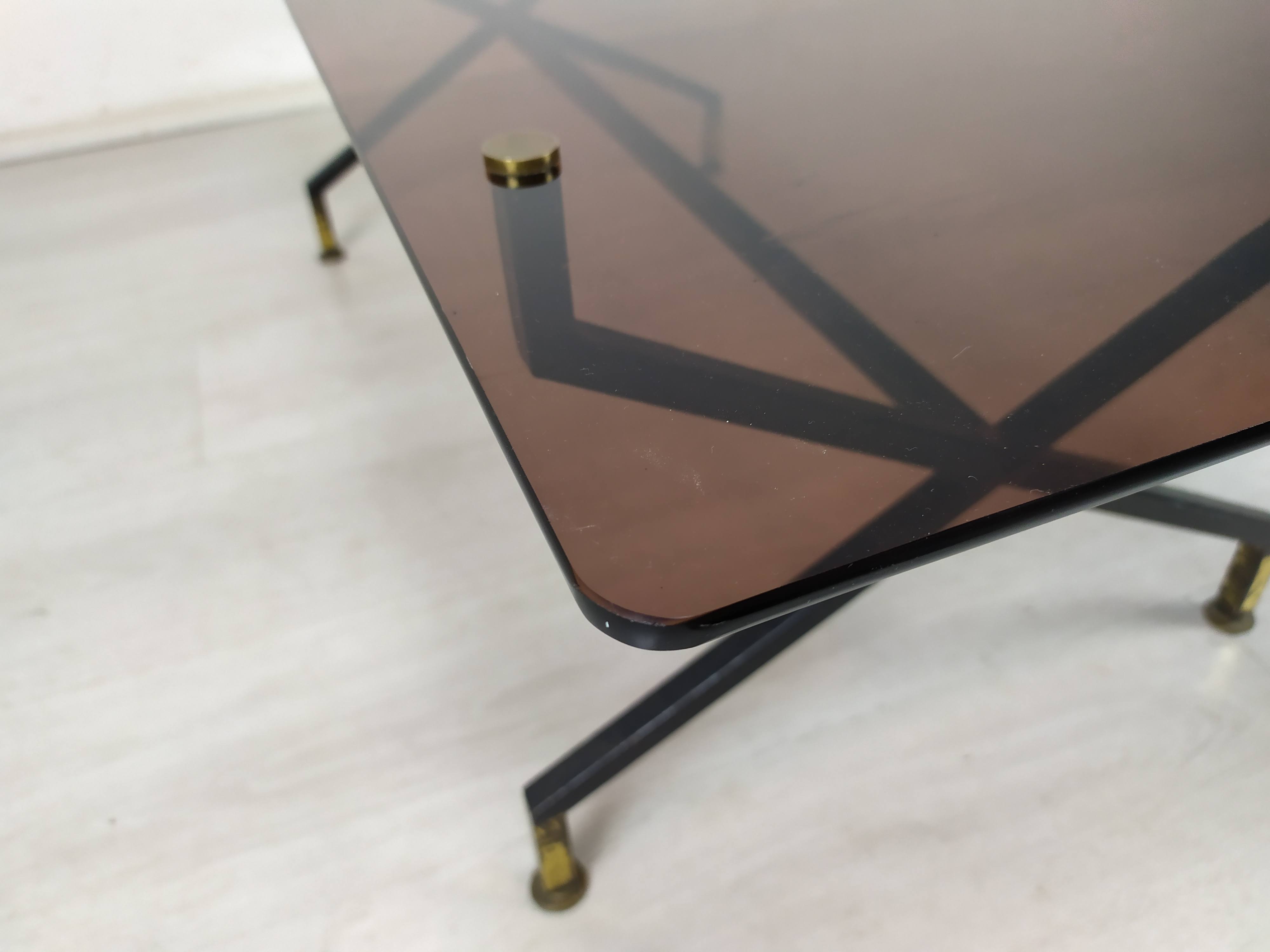 Table basse vintage verre