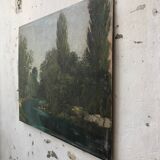 Peinture à l’huile « la Seine »