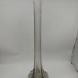 Large old soliflore vase. Signed with a multicolored candy. French glass.