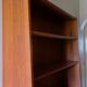 Tapered teak profile bookcase by Johannes Sorth, Denmark 1960