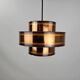 Lampe à suspension Sven Aage Holm Sørensen cuivre années 1960 Danemark