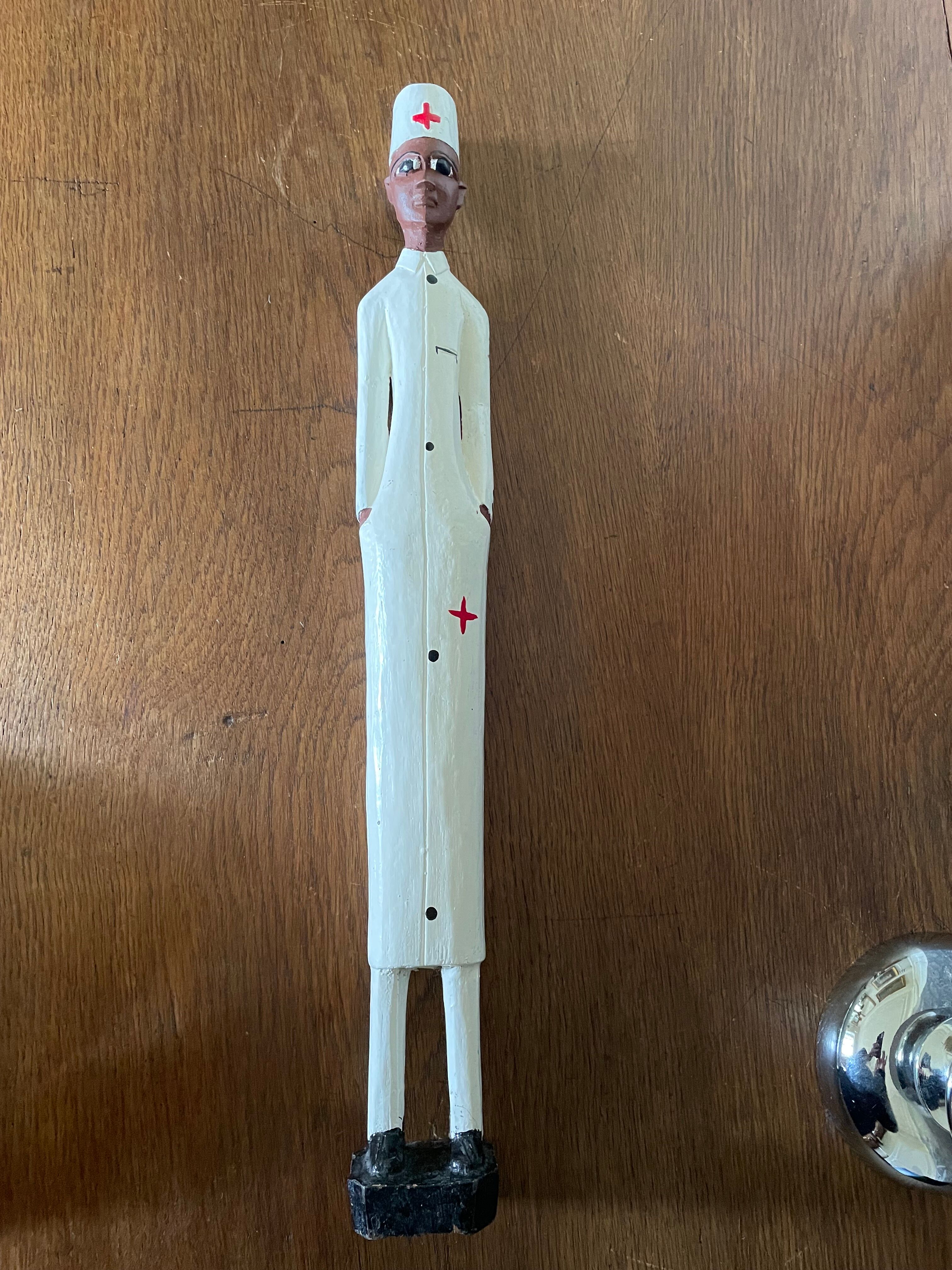 African settler wooden statuette