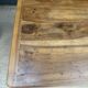 Renovated oak and walnut farmhouse table.