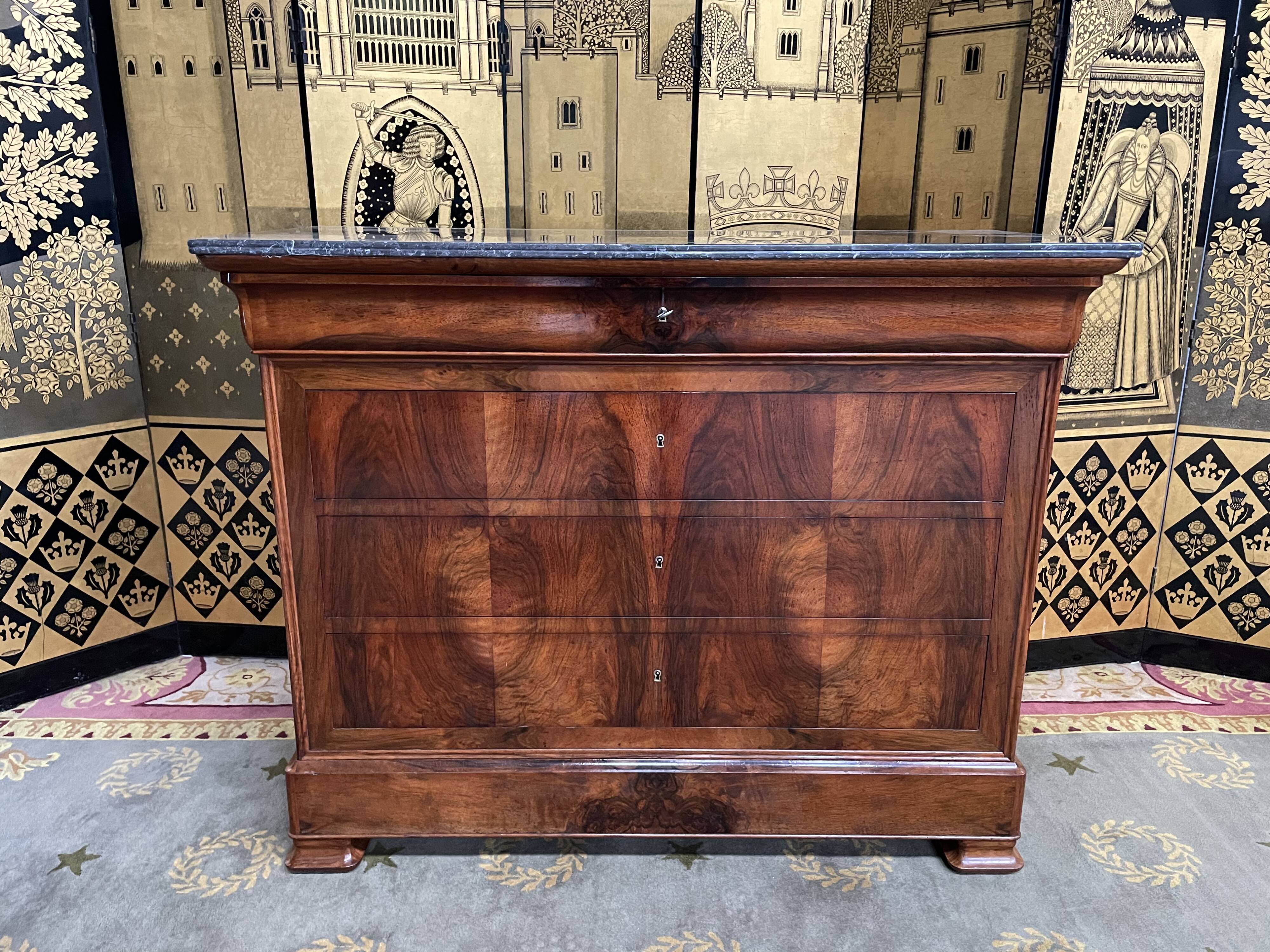 Louis Philippe period chest of drawers restored
