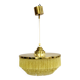 Hans-Agne Jakobsson T-603 pendant lamp in brass with yellow fringes.