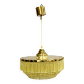 Hans-Agne Jakobsson T-603 lampe suspendue en laiton avec franges jaunes