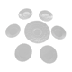 Dish and 6 duralex plates in vintage transparent glass 1970