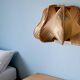 Pair of wooden light wall sconces for bedroom