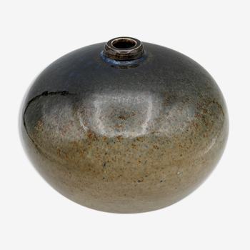 Vase boule soliflore en céramique vernissée