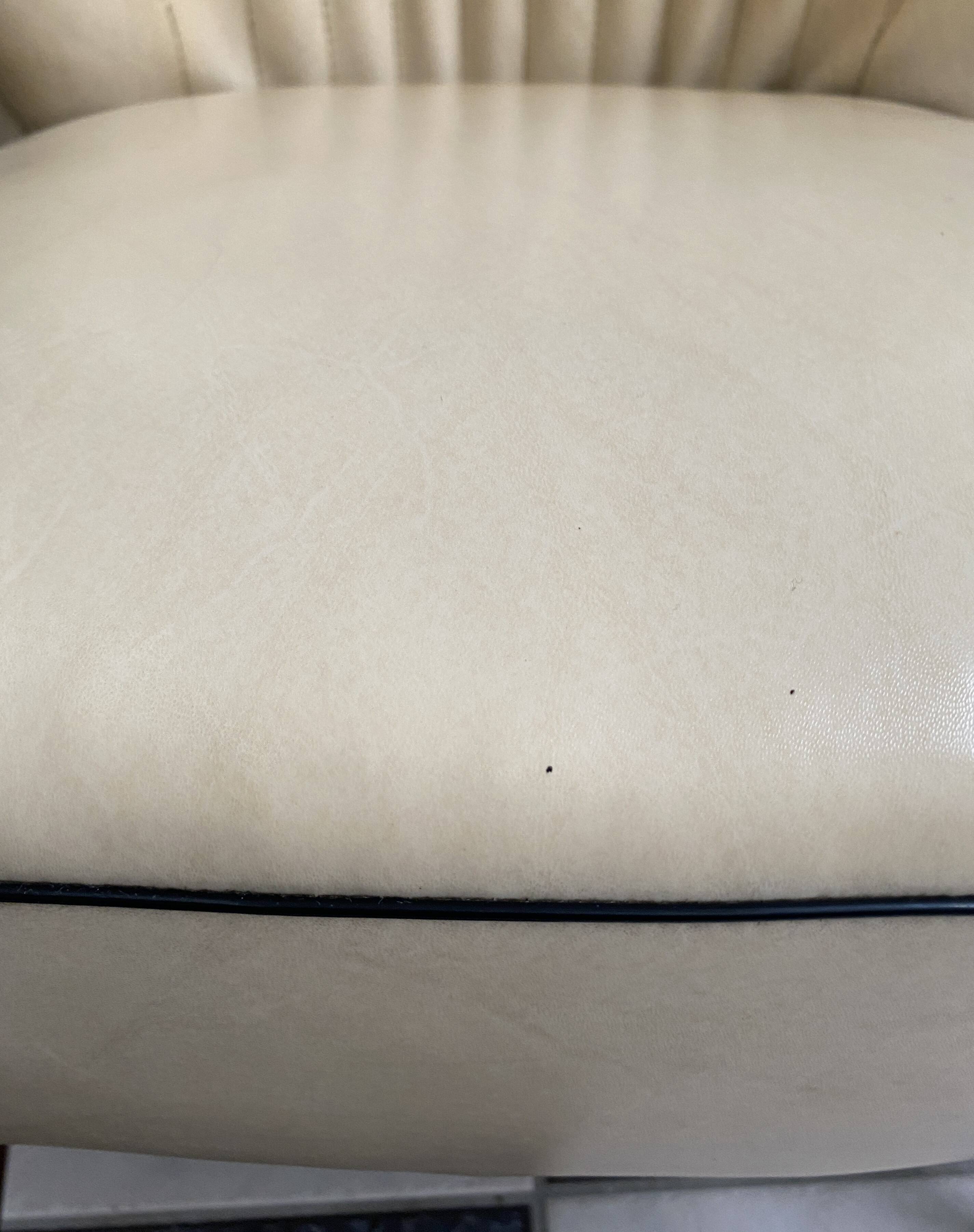 2 white leatherette Cocktail chairs 1960s