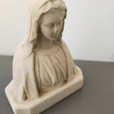 Vintage Virgin Mary plaster bust stamped