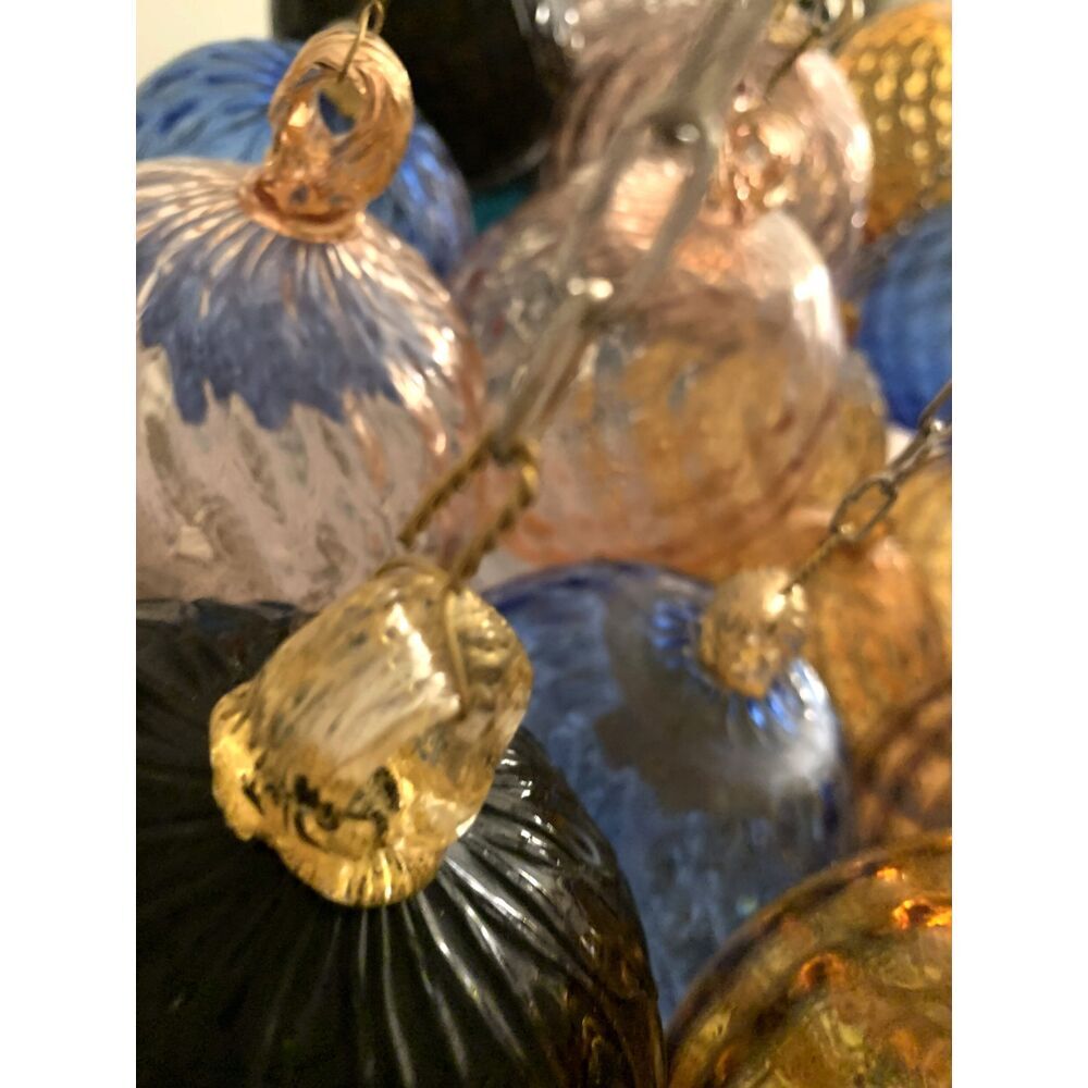 “Ballotton” multicolor Murano glass spheres chandelier