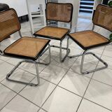 Set of 3 Cesca B32 chairs by Marcel Breuer, 1984.