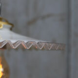 Suspension with lace opaline lampshade