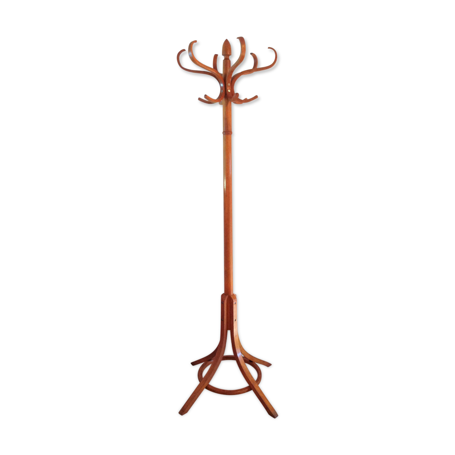 Coat rack with six heads in curved wood Baumann / vintage 50s-60s