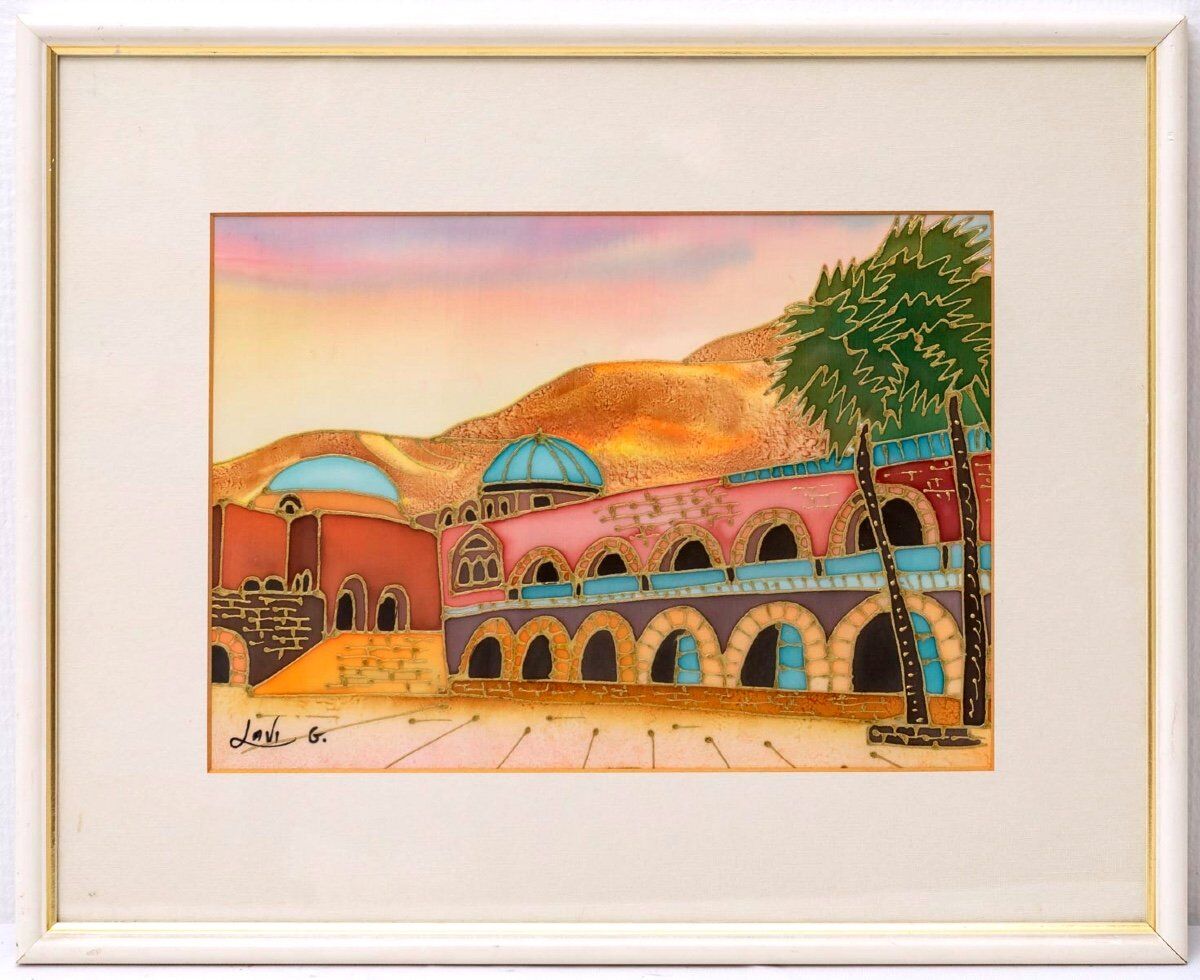 Orientalist painting Lavi Group Israel – Desert Oasis - epoch: XXth Century