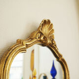 Rococo vintage gold mirror, 32x57cm