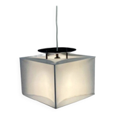 Vintage White Cube Pendant Lamp, Space Age, 1970s