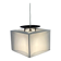 Lampe pendentif blanche vintage Cube, époque spatiale, années 1970