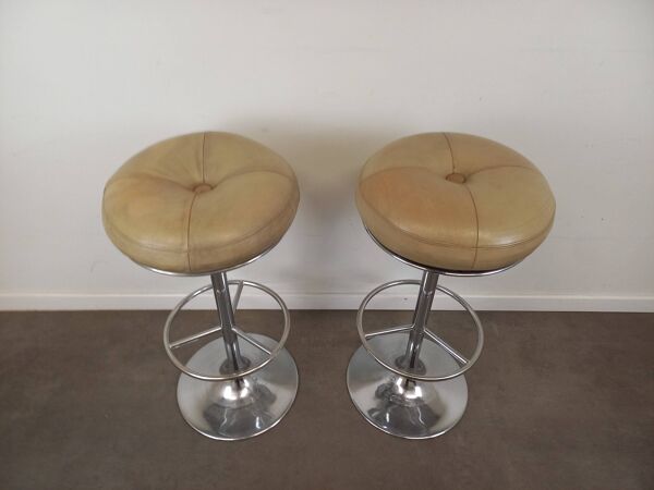 Paire de tabourets de bar Borge Johansson