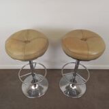 Paire de tabourets de bar Borge Johansson