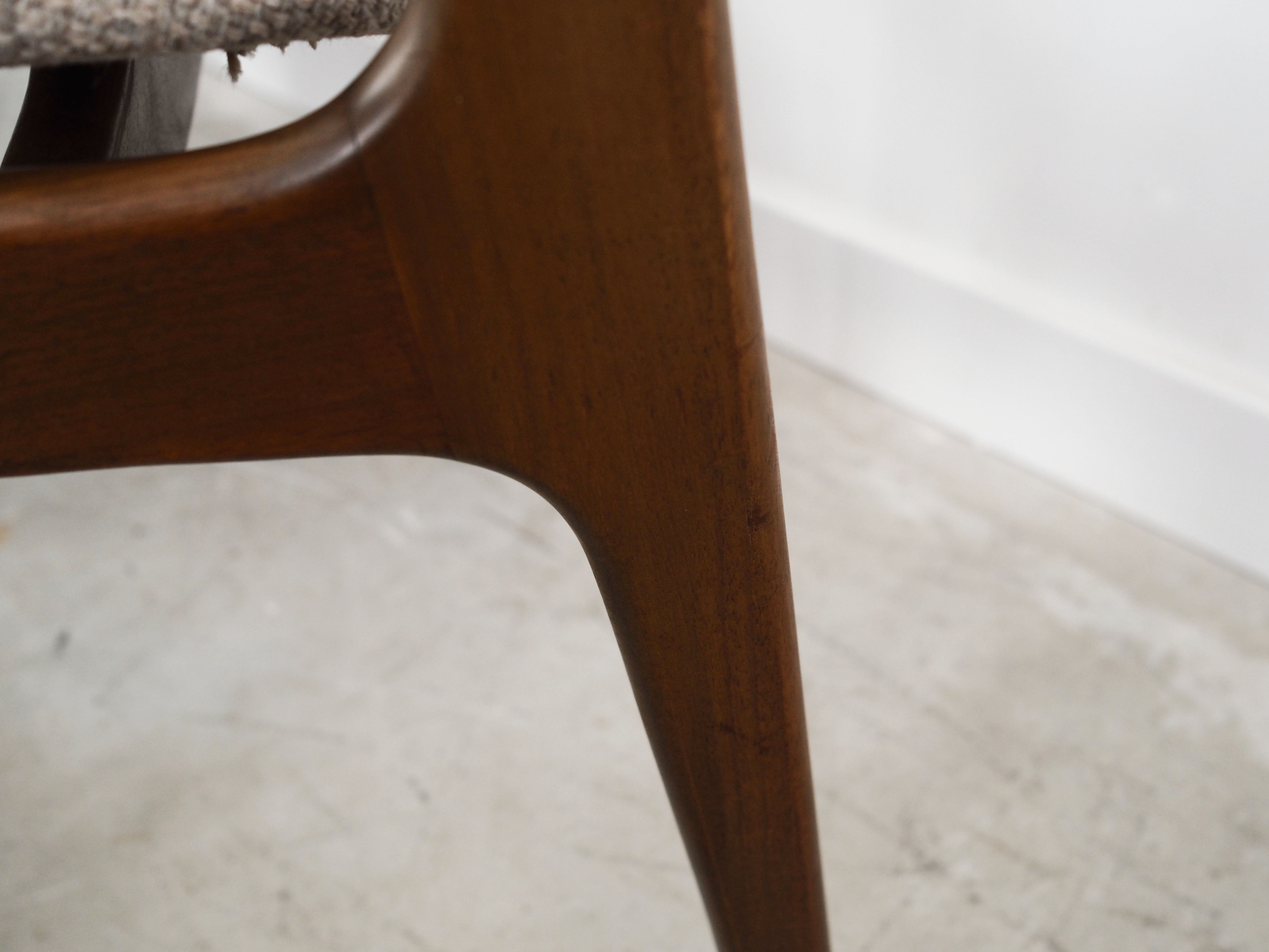 Walnut chair, Danish design, 1960s, designer: Erik Buch