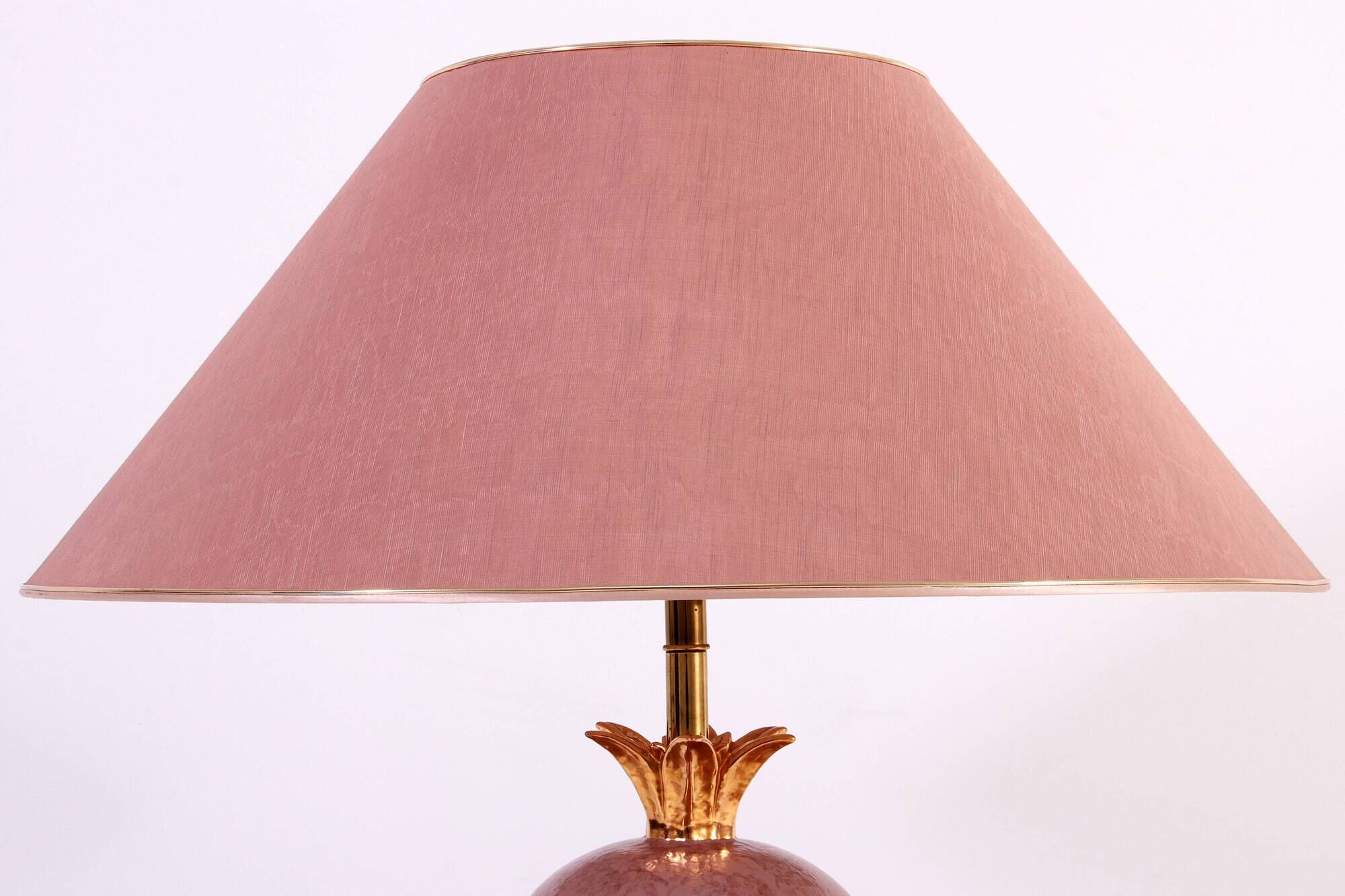 Large Italian Vintage Porcelain Lamp with Gold Detail