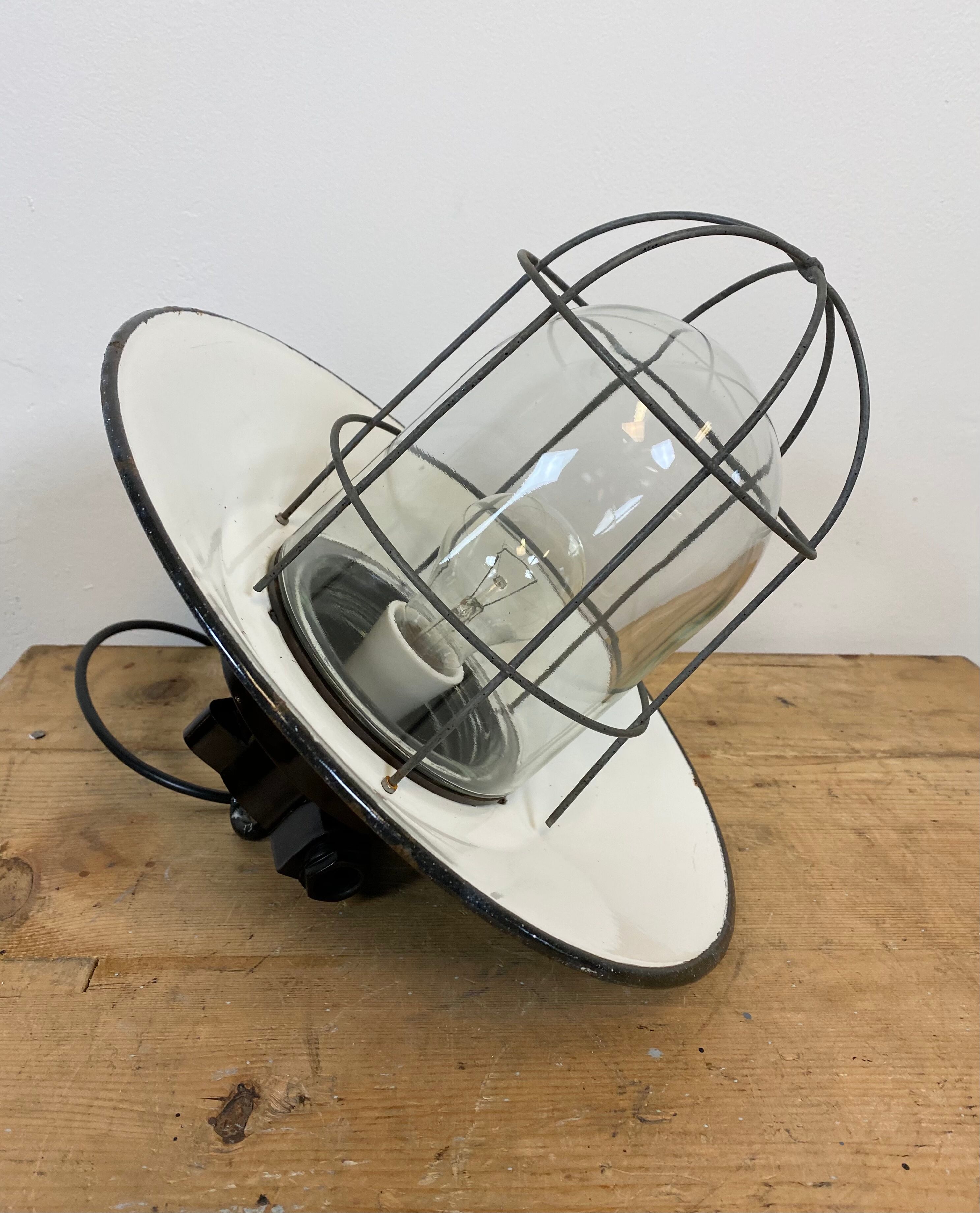 Industrial factory hanging lamp, 1960s
