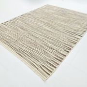 Beige Brown Ethnic Vintage Kilim Rug, 242x311Cm