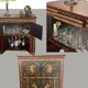 Rare Ancient Tibetan Buffet – Hand-Painted Wood – Floral & Traditional Decor