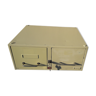 Metal furniture 2 industrial drawers loft 70s with key E M C E