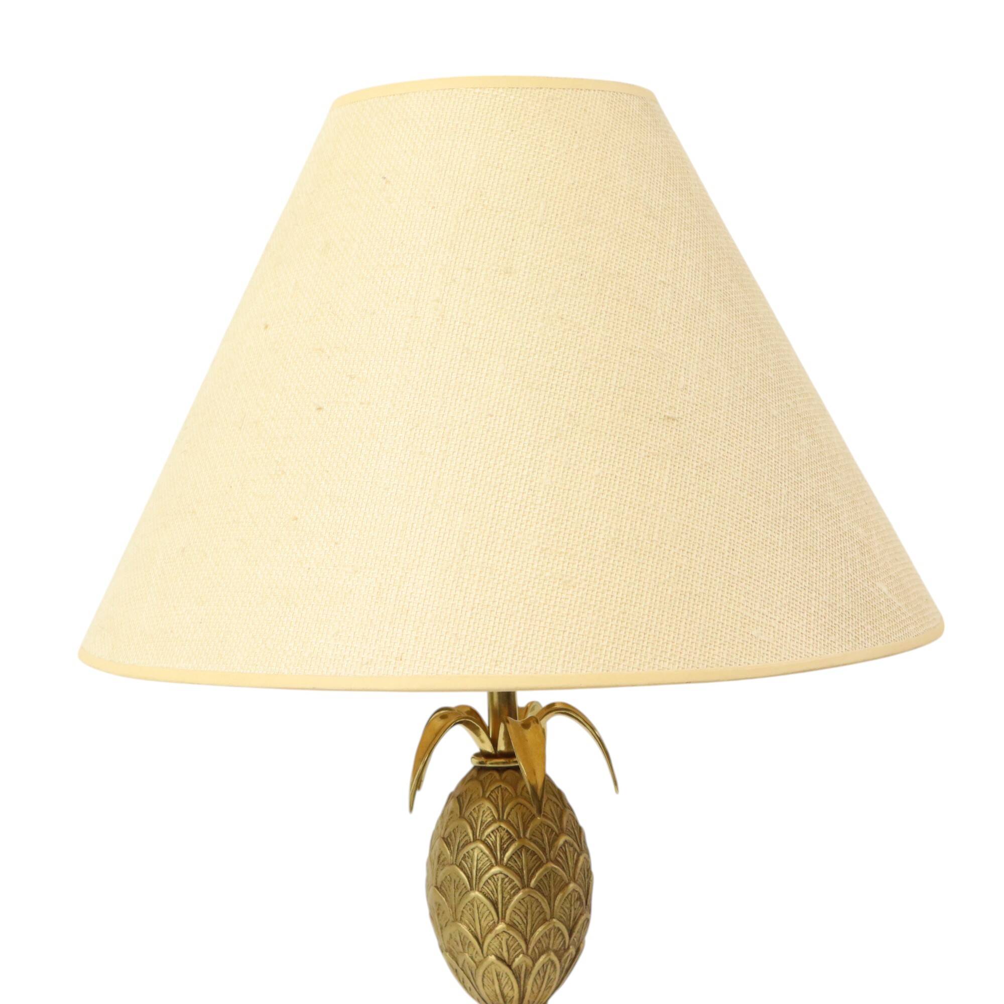 Brass Pineapple Lamp Style Maison Charles Hollywood Regency