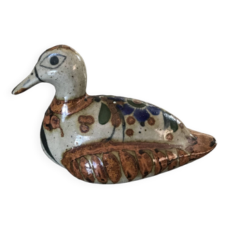 Canard oiseau en céramique émaillée