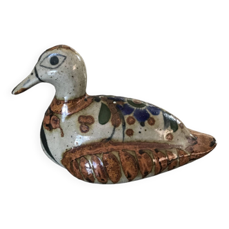 Duck bird in enameled ceramic