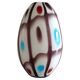 Murano Glass Colorful Ovoid Shaped Vase in The Style of A.Ve.M, Italy, 1960s