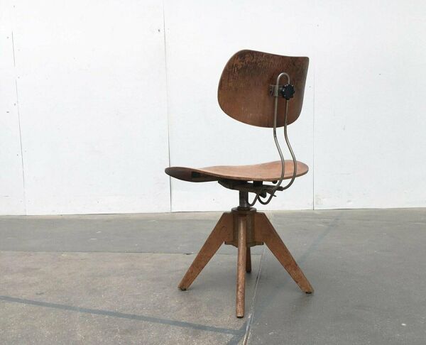 Fauteuil pivotant Mid-Century SE 40 allemand début par Egon Eiermann pour Wilde + Spieth, années 1950