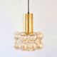 Mid-Century Modern Amber Bubble Glass Ceiling Light by Helena Tynell for Limburg, Germany, 1960s