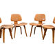 Charles and Ray Eames Early DCW Ash plywood Dining Chairs for Herman Miller
