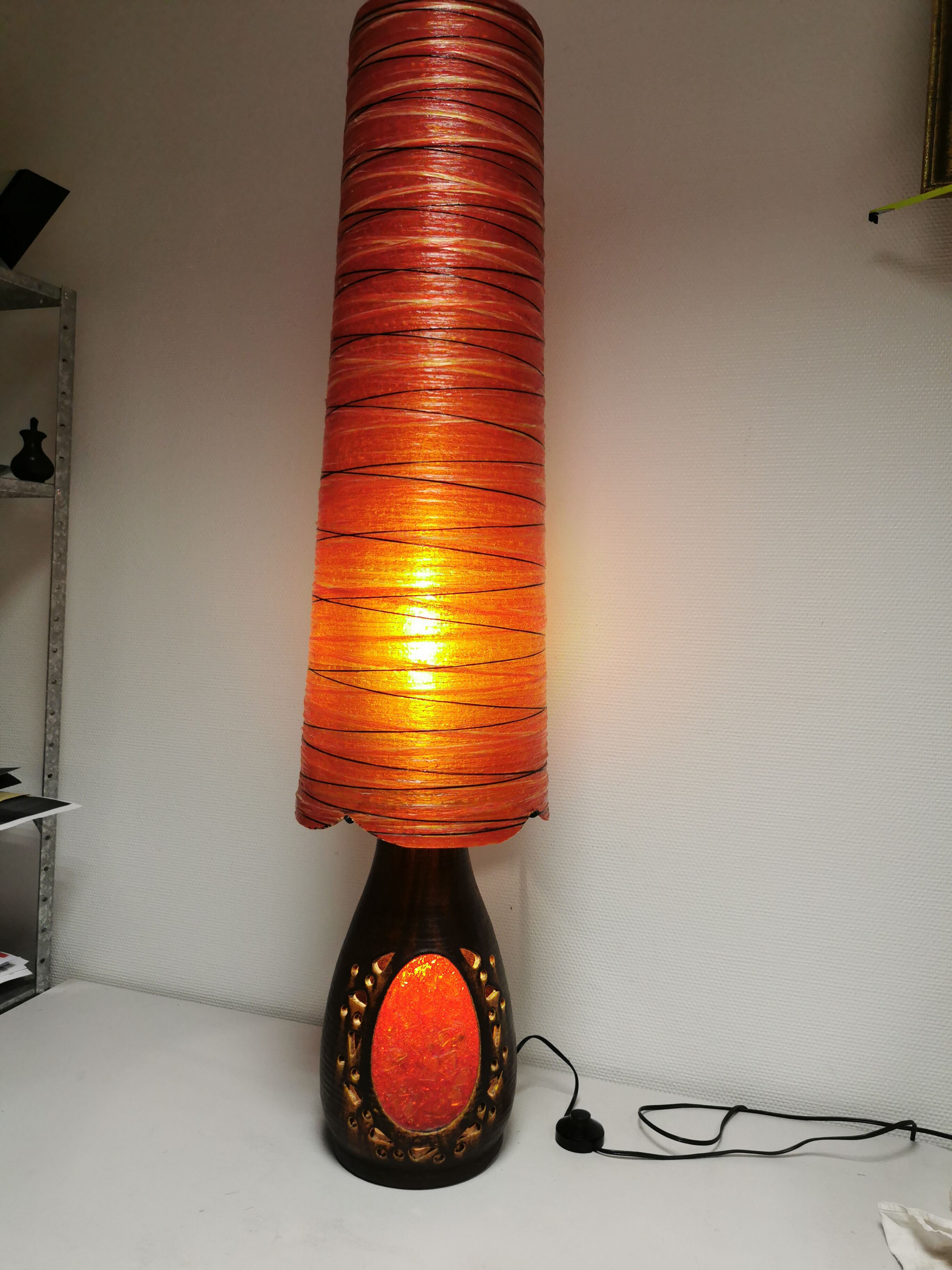 Large Vintage Ceramic Lamp ACCOLAY