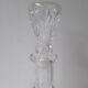Ancienne carafe en verre structuré moulé + bouchon (année 60)