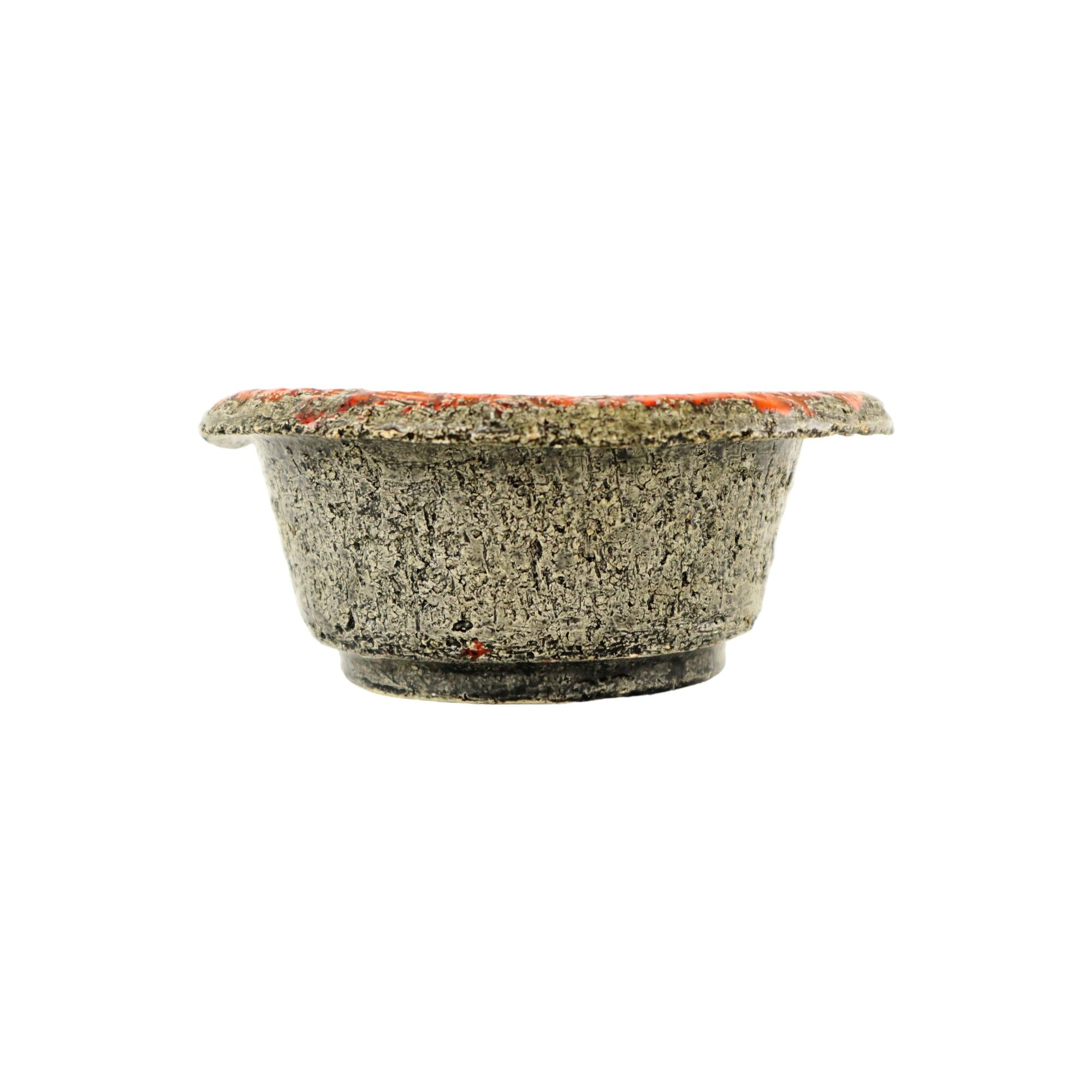 Jan Van Erp Earthenware Ashtray Vide Poche Orange Fat Lava 15cm