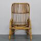 Fauteuil en rotin « French Riviera » des années 1950, Italie