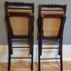 Chaises pliantes en bois et cannage