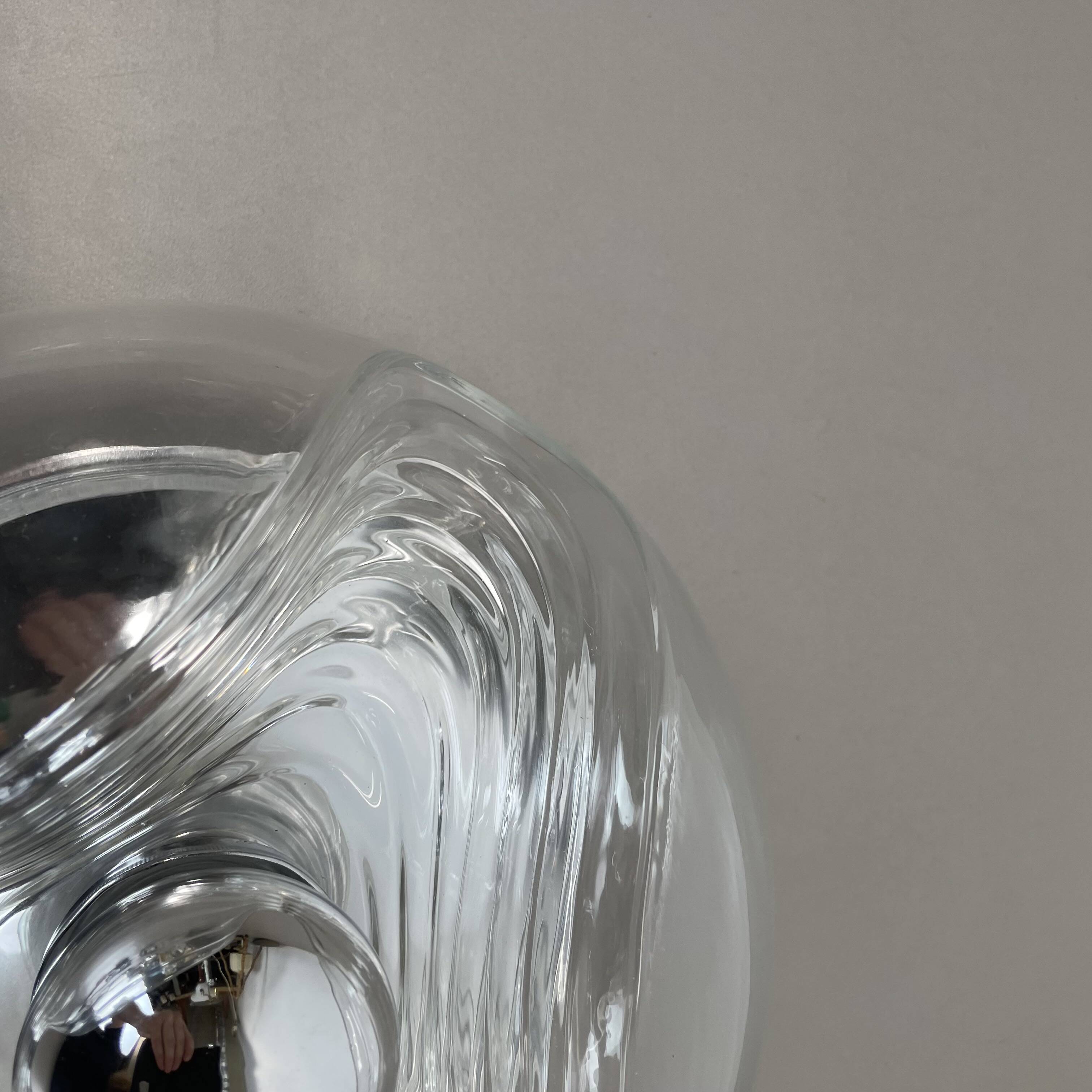 27cm "Wave" ceiling Wall Light by Koch and Lowy, Peill & Putzler, Germany